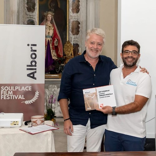 Da sinistra_Armando Montella alla premiazione del Soulplace Film Festival.<br />&copy; Domenico Ciafrone
