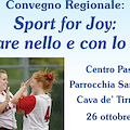 A Cava il convegno “Sport for Joy: educare nello e con lo Sport”