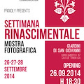 Ai Giardini di San Giovanni la mostra fotografica "Settimana rinascimentale"