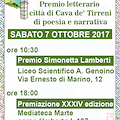 Al via la 34esima edizione premio letterario "Città di Cava de' Tirreni"