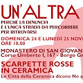 Cava: 24-25 novembre "Scarpette Rosse in Ceramica" per dire no alla violenza sulle donne