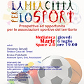 Cava, 6 luglio l'incontro "La mia città per lo sport"