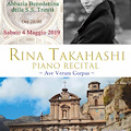 Cava de’ Tirreni: 4 maggio la pianista Rina Takahashi in concerto all’Abbazia Benedettina