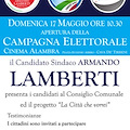 Domenica all'Alambra l'apertura della campagna elettorale di Armando Lamberti