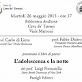 "L'adolescenza e la notte", in Biblioteca le poesie del prof. Luigi Fontanella