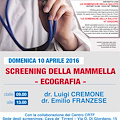 ‘Le Domeniche della Salute’: 10 aprile a Cava screening gratuito della mammella 