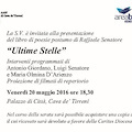 'Ultime Stelle', Cava ricorda Lello Senatore