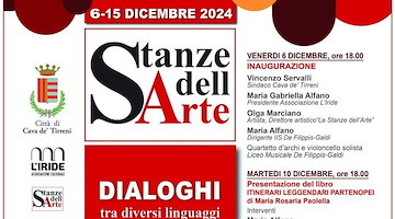 "Le Stanze dell’Arte": fino al 15 dicembre viaggio tra arti figurative, letteratura e musica a Cava de' Tirreni 