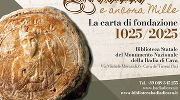 "Mille e ancora Mille": 29 marzo la mostra che celebra la fondazione della Badia di Cava de' Tirreni 