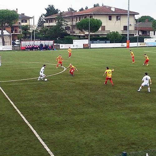 Un momento della partita San Severo-Cavese