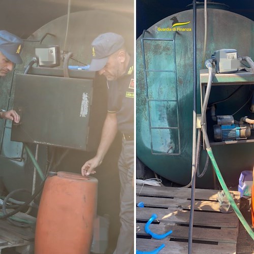 Distributore di carburanti abusivo a Pagani: Finanza sequestra cisterna attrezzata e oltre 700 litri di gasolio<br />&copy; Guardia di Finanza
