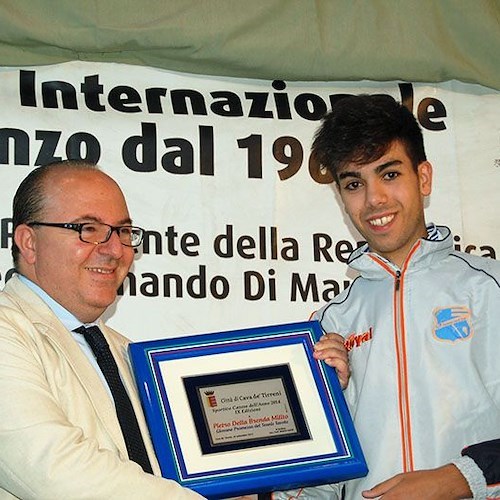 Galdi premia l'Atleta cavese dell'anno, Pietro Della Brenda Milito