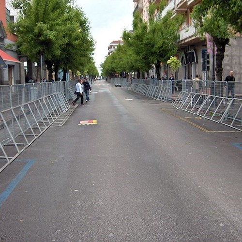 Il rettilineo d'arrivo visto dal traguardo