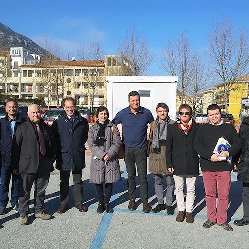 La consegna dei lavori in Piazzale Gramsci...