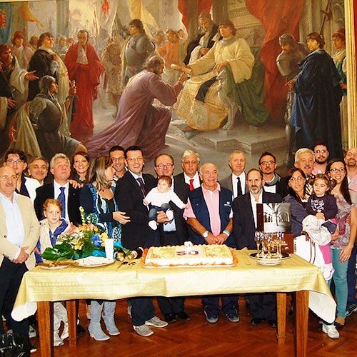 Un momento della festa per i 50 anni di attività