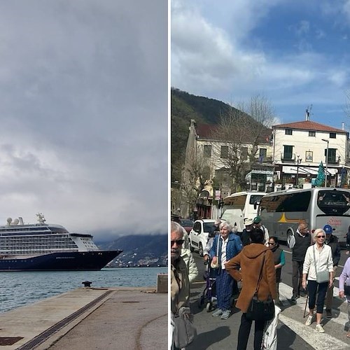 La “Spirit of Discovery”, passeggeri in visita a Vietri sul Mare<br />&copy; Stazione Marittima di Salerno e Comune di Vietri sul Mare