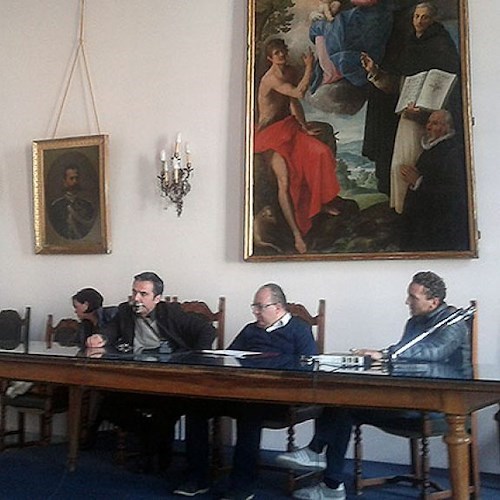 Un momento dell'incontro a Palazzo