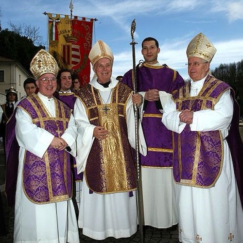 L\'Abate Notker Wolf in visita all\'Abbazia (foto del servizio di Angelo Tortorella)